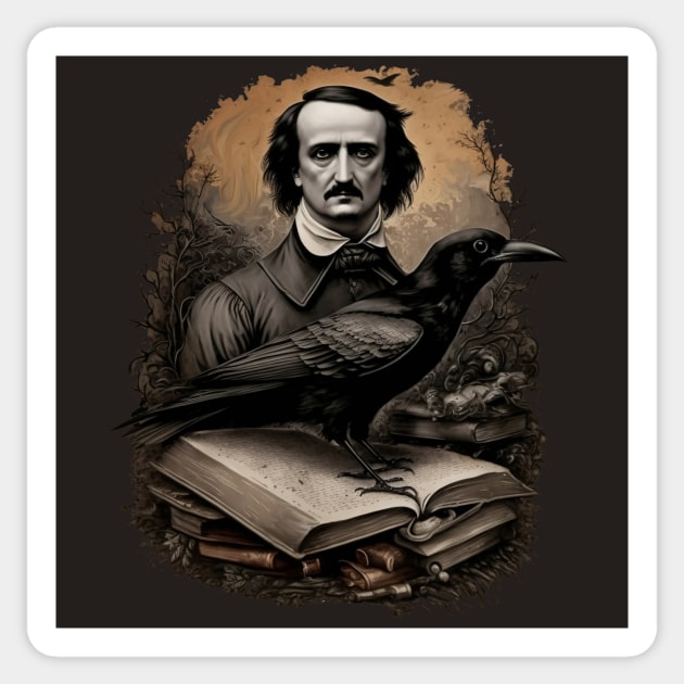 Edgar Allan Poe Sticker by ElectricMint
